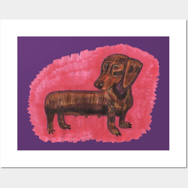 Lovely Dachshund Wall Art by Mila-Ola_Art